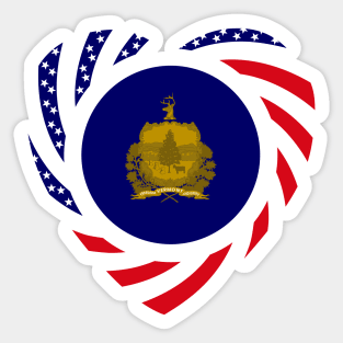 Vermont Murican Patriot Flag Series (Heart) Sticker